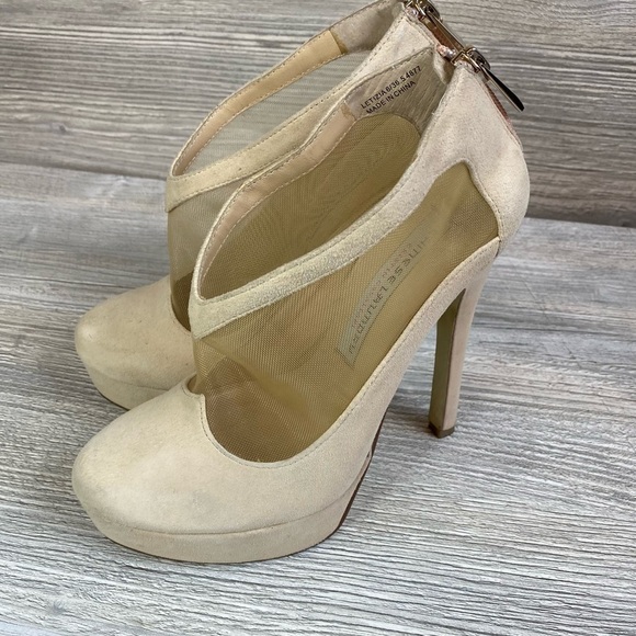 Chinese Laundry Kristen Letizia platform leather bootie 6 mesh and sweat heart - Picture 3 of 13